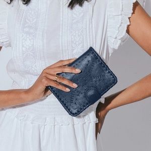 Cleobella Mexicana Navy Leather Wallet